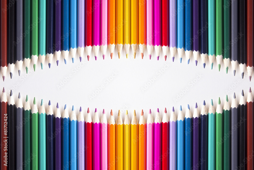 Obraz premium Bright picture of colored pencils