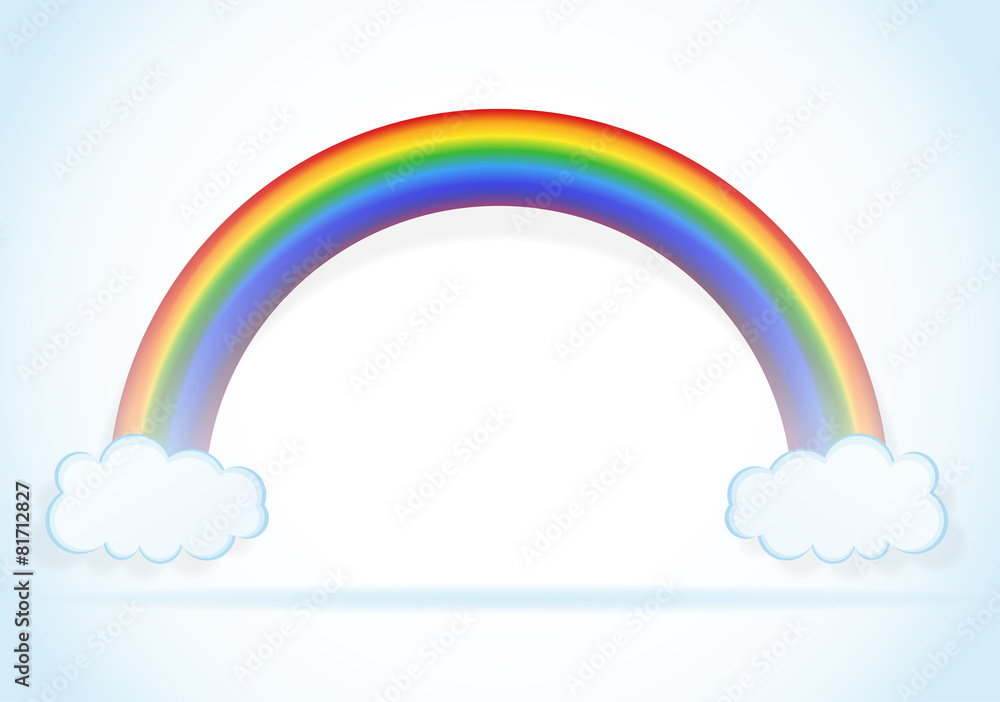 abstract rainbow with clouds vector illustration abstract rainbow with clouds vector illustration