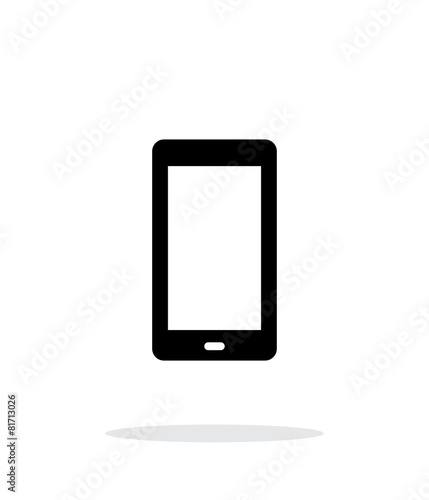 Phone screen simple icon on white background.