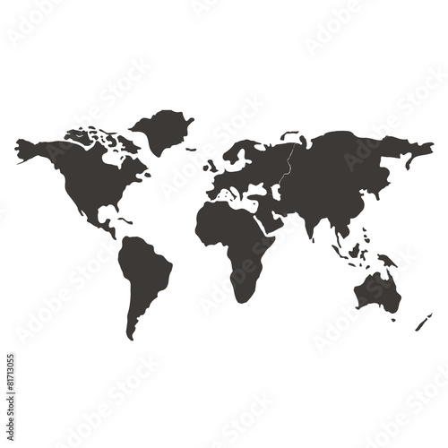 Black infographic world map