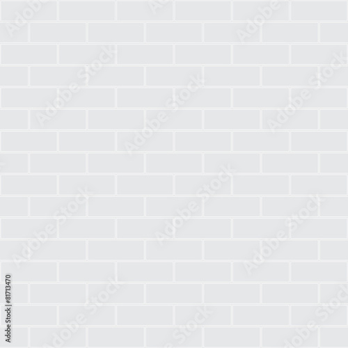 Abstract seamless white flat brick wall