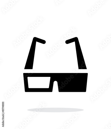 Cinema glasses simple icon on white background.