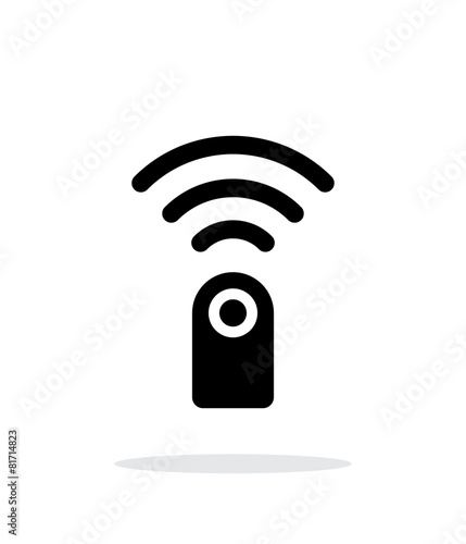 Remote control simple icon on white background.