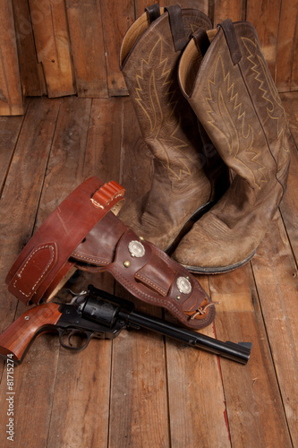 Revolver and Cowboy Boots