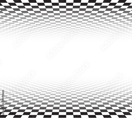 Perspective checkered surface.