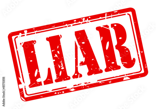 Liar red stamp text