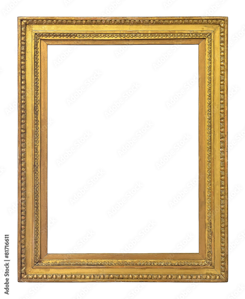 Fototapeta premium Vintage gold color picture frame