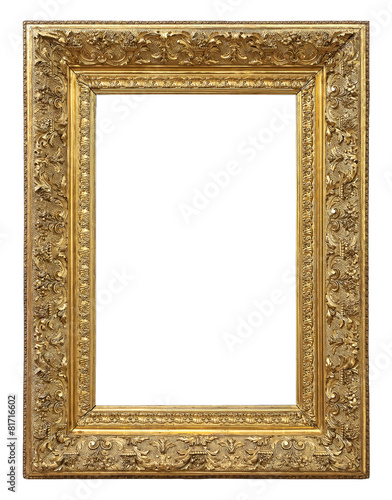Vintage gold color picture frame