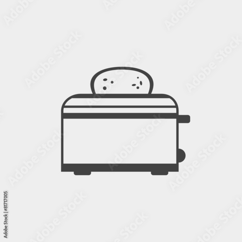 Toaster monochrome icon