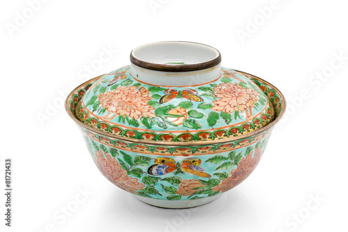 Antique Chinese Ceramic bowl isolate