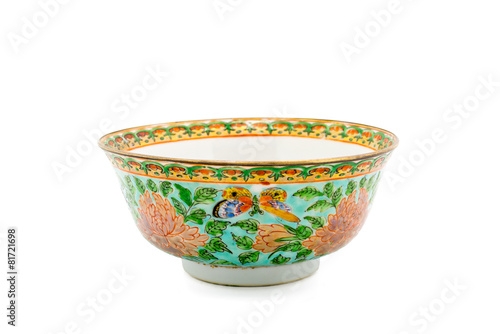 Antique Chinese Ceramic bowl isolate