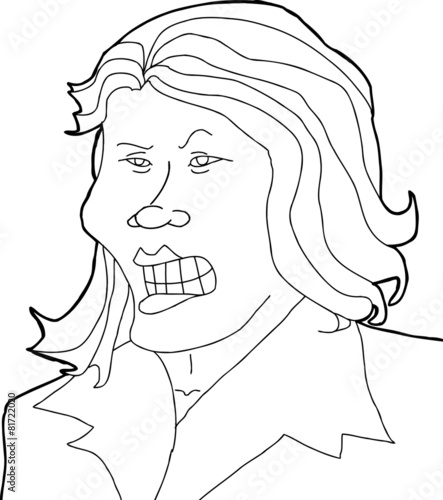 Upset Lady Illustration