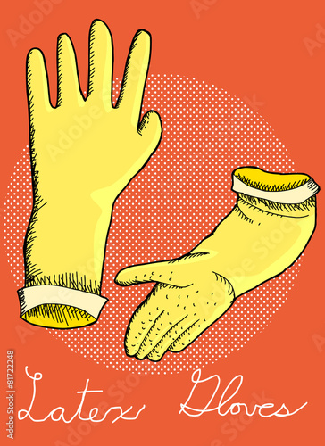 Rubber Gloves Illustration