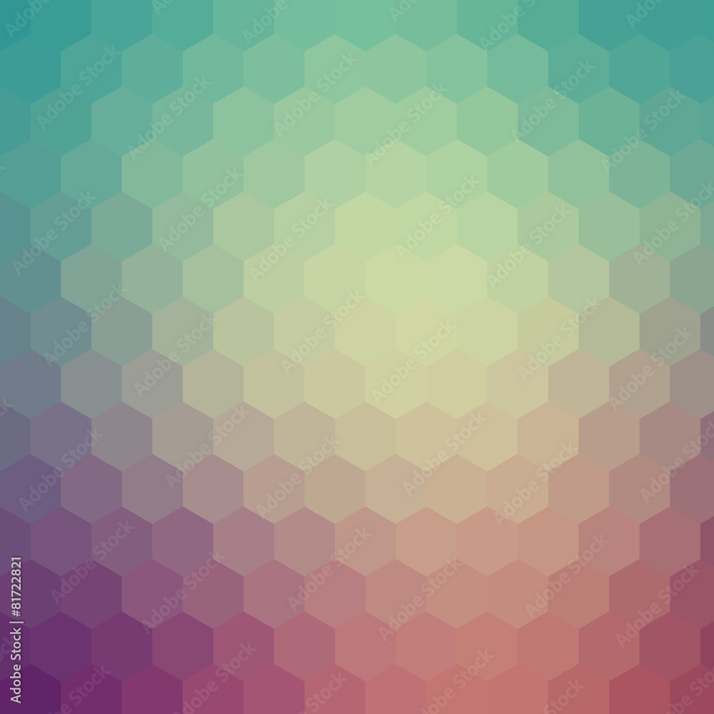 Green and purple hexagon pattern background