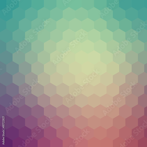 Green and purple hexagon pattern background