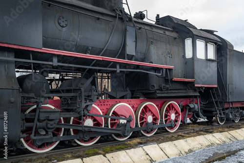 Retro steam railway train