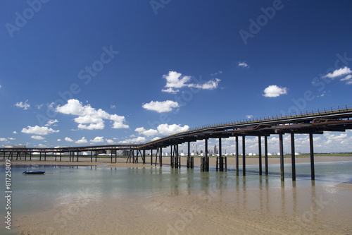 Jetty at Holehaven Creek  Canvey Island  Essex  England  against