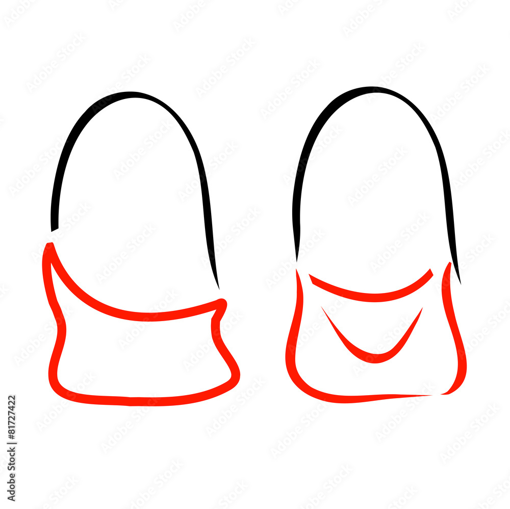 Abstract drawing of stylish handbags- handbag fashion logo Abstract drawing of stylish handbags- handbag fashion logo