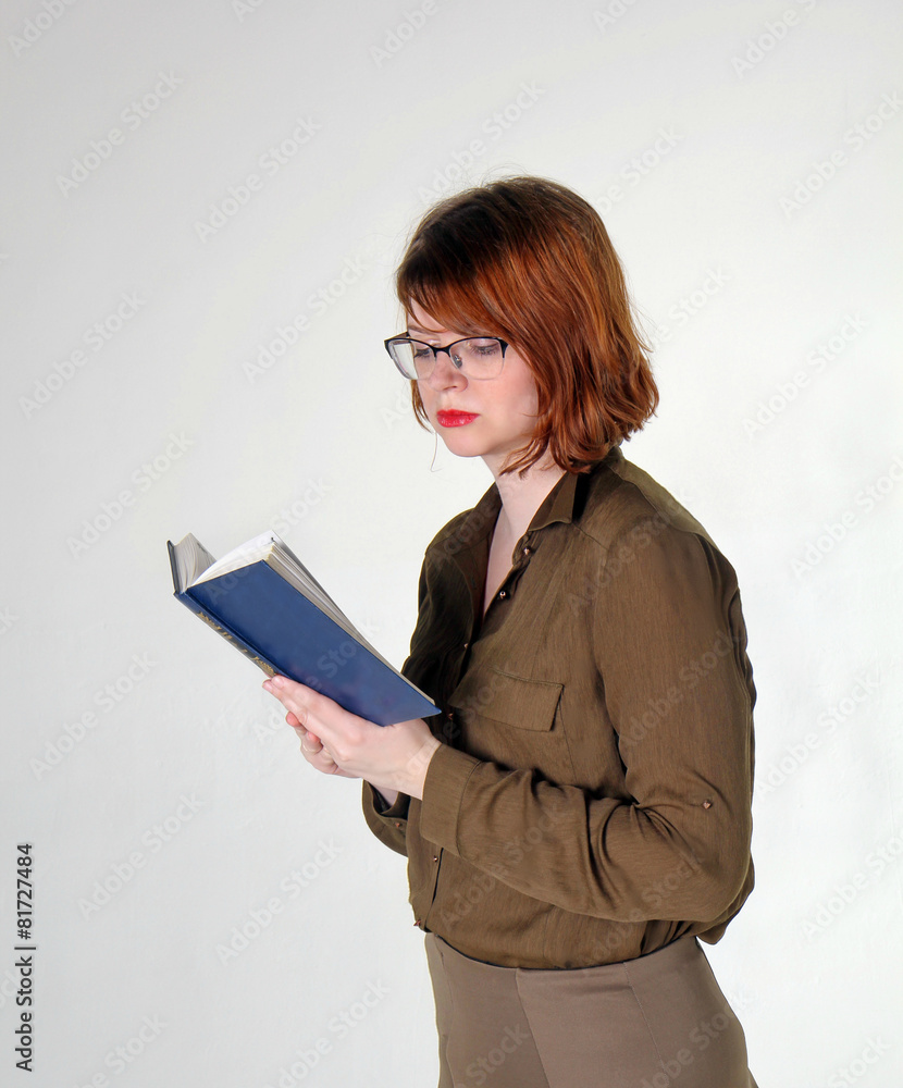 Woman reading book
