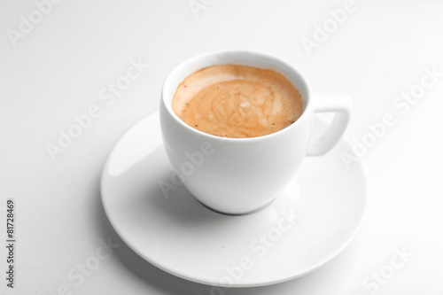 Cup of coffee isolated on white