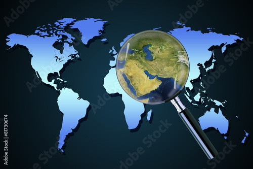 Bilde på lerret middle eastern crisis with political issues of the persian gulf