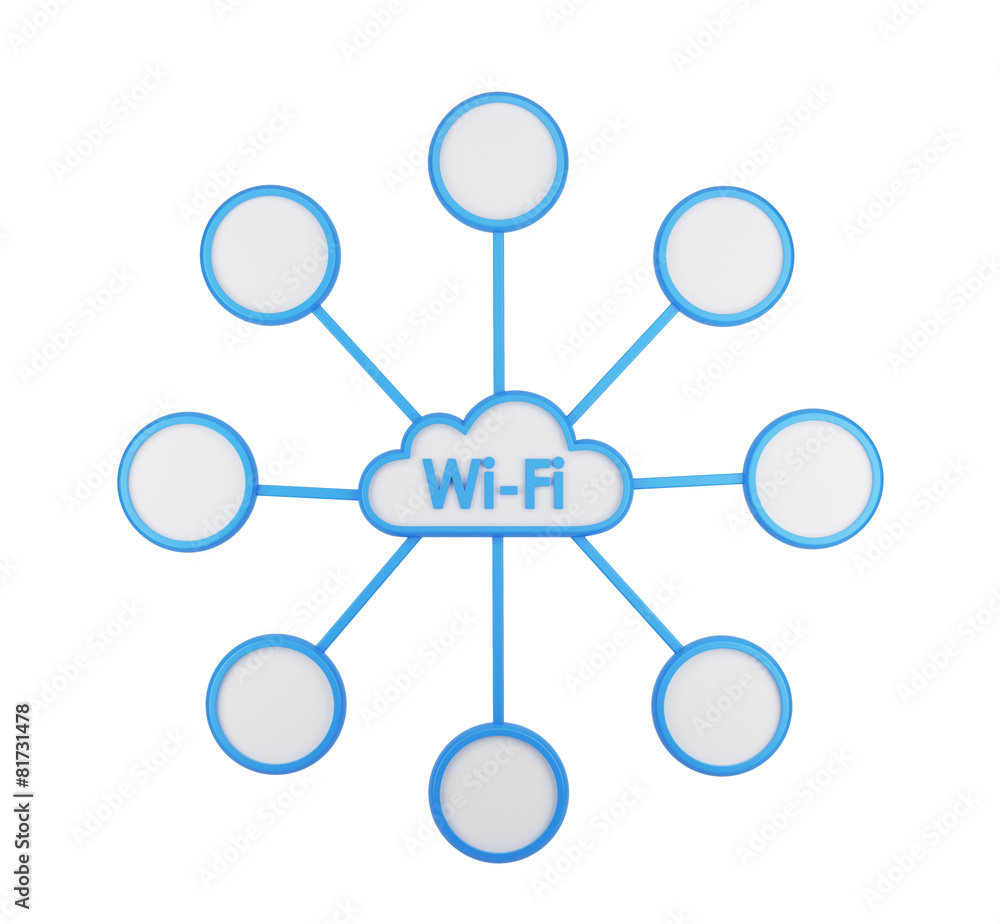 icon of wi-fi cloud. icon of wi-fi cloud.