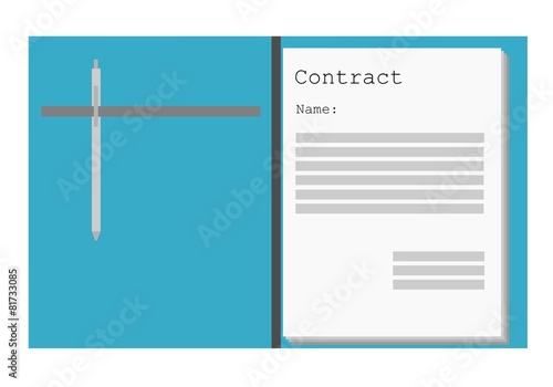 Contract in blue plates