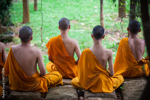 Canvas Print young monks