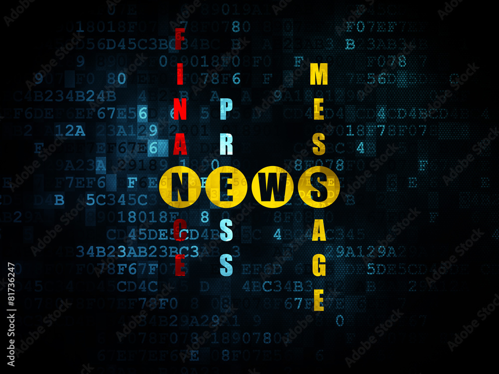 Obraz premium News concept: word News in solving Crossword Puzzle