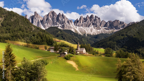 Panorama of Geisler  Odle  Dolomites Group