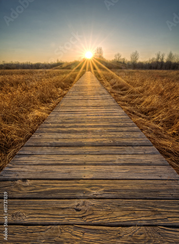 Prairie Boardwalk Sunset