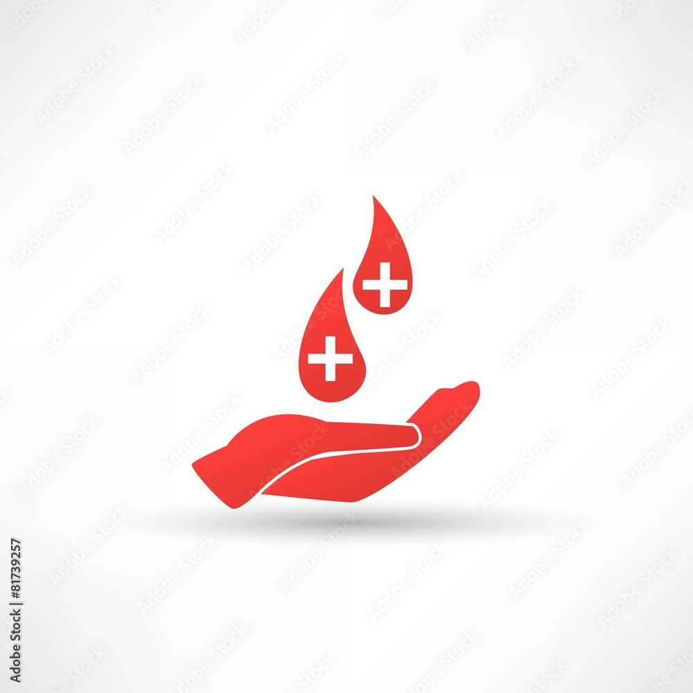 Fototapeta premium Donated blood icon