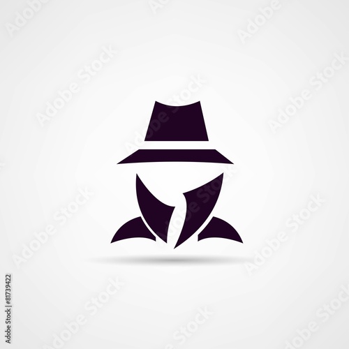 Man in suit. Secret service agent icon