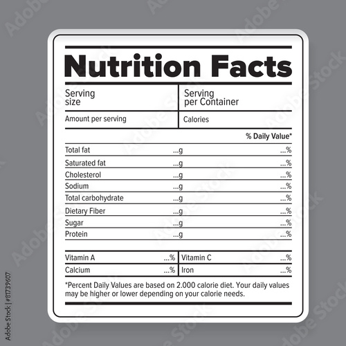 Nutrition facts