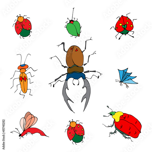 insects doodle set © Volodymyr Vechirnii