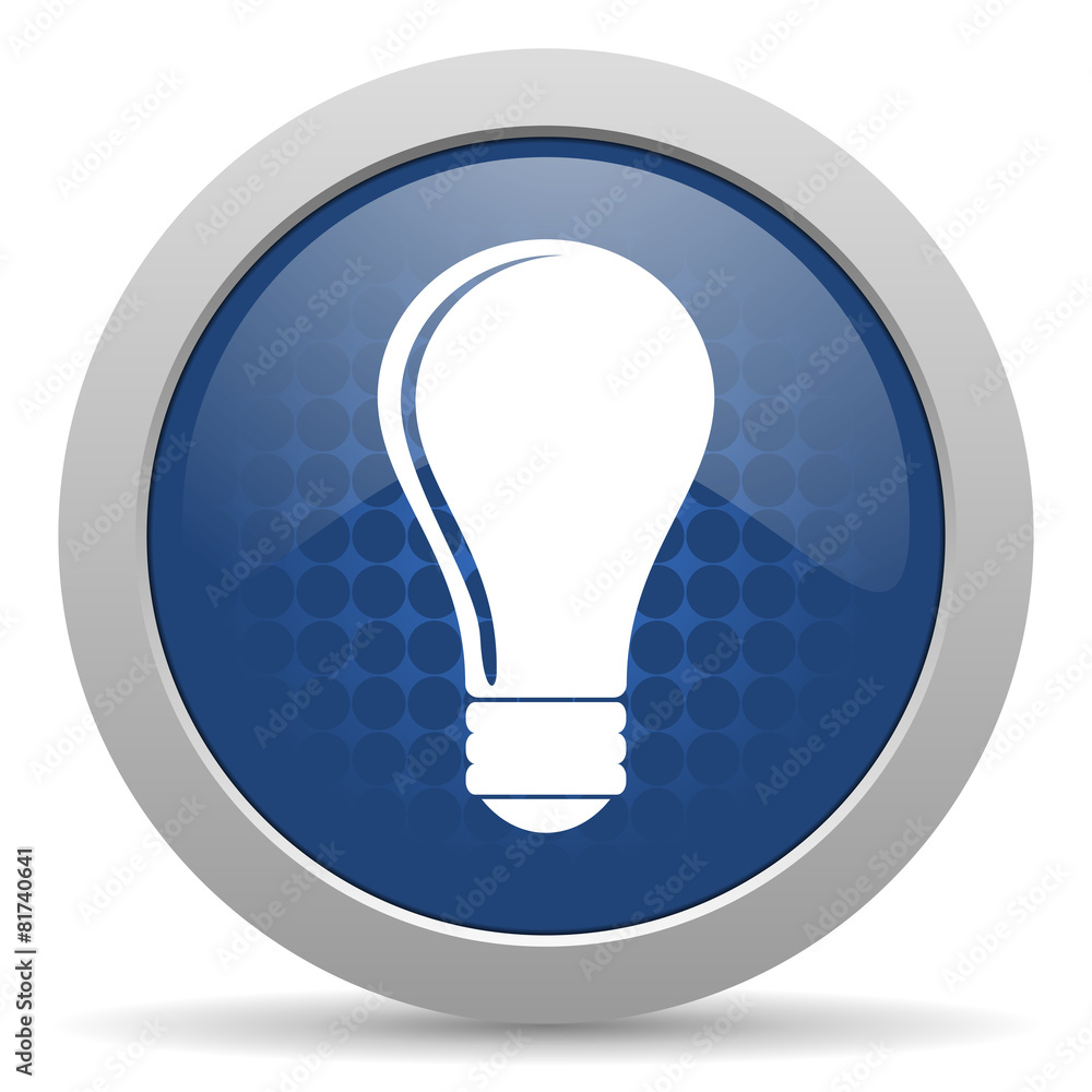 bulb blue glossy web icon bulb blue glossy web icon