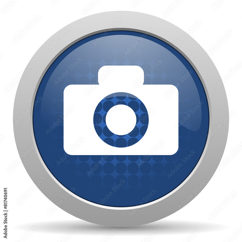 camera blue glossy web icon camera blue glossy web icon