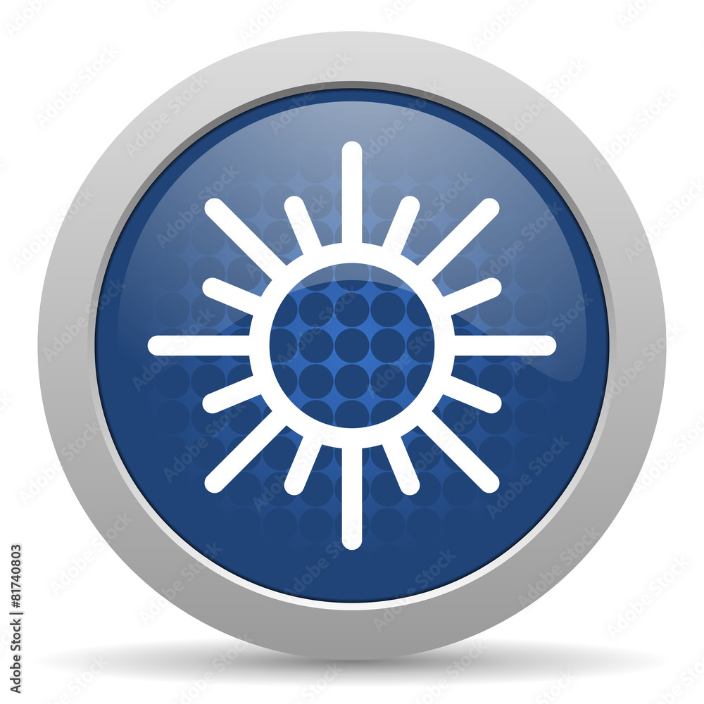 sun blue glossy web icon sun blue glossy web icon