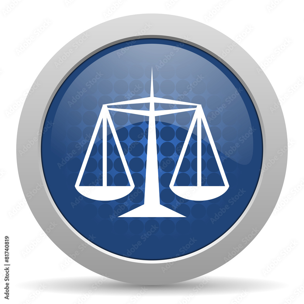 justice blue glossy web icon justice blue glossy web icon