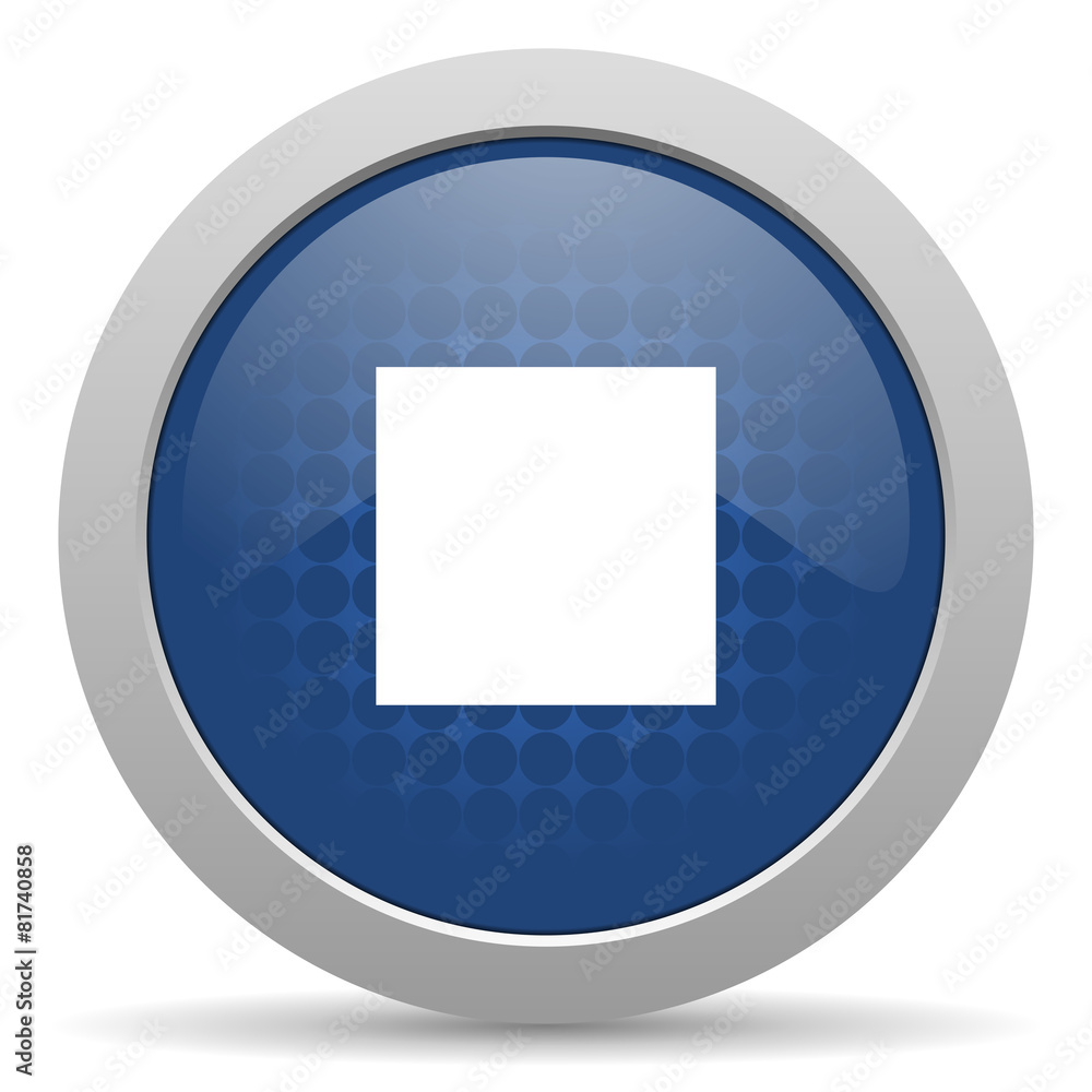 stop blue glossy web icon stop blue glossy web icon