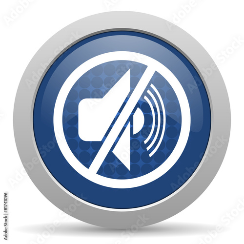 mute blue glossy web icon Free Download mute blue glossy web icon - GFXLoad