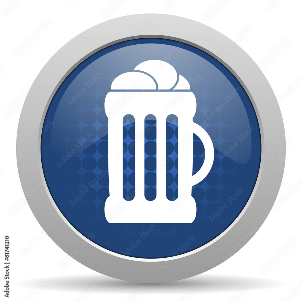 beer blue glossy web icon beer blue glossy web icon