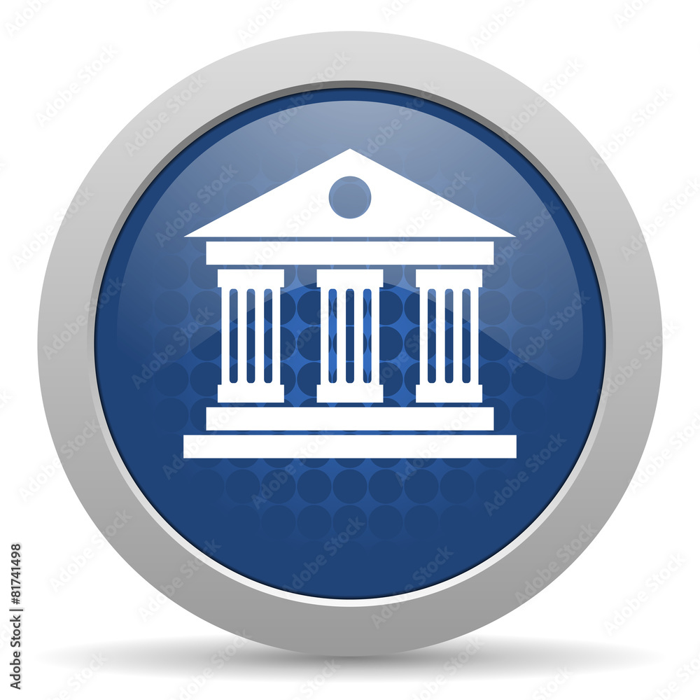 museum blue glossy web icon museum blue glossy web icon