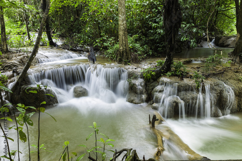 Waterfall in Kanchanaburi   Thailand.