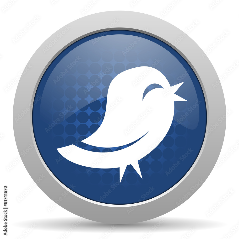 bird blue glossy web icon bird blue glossy web icon
