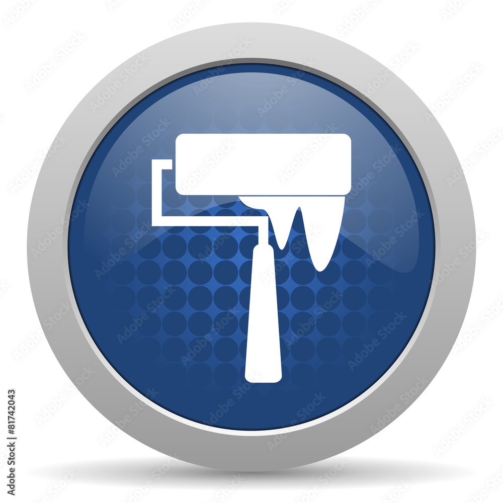 brush blue glossy web icon brush blue glossy web icon