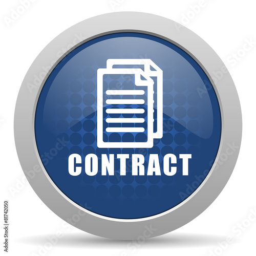 contract blue glossy web icon