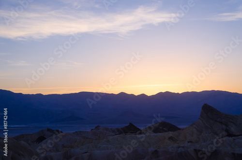 Sunset at Zabriskie Point in Death Valley