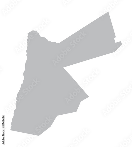 grey map of Jordan