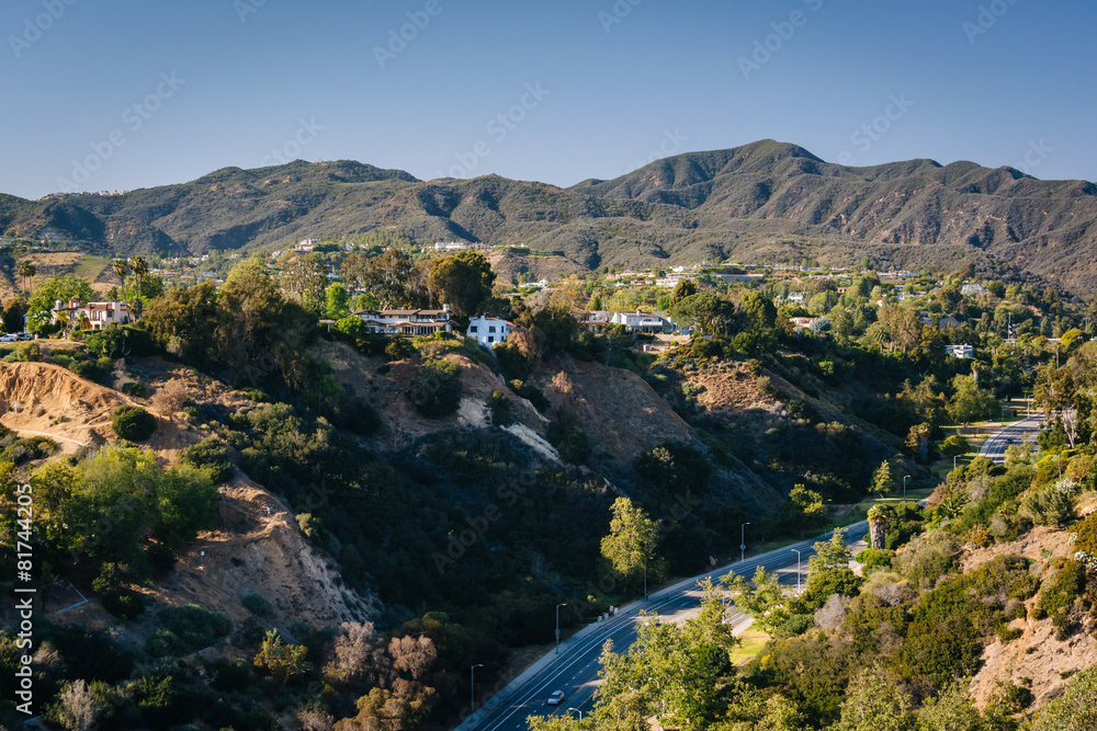 View of the Temescal Canyon in Pacific Palisades, California.